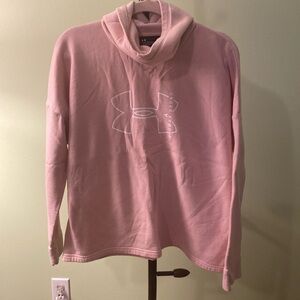 Women’s large under Armour, pink sweatshirt hoodie